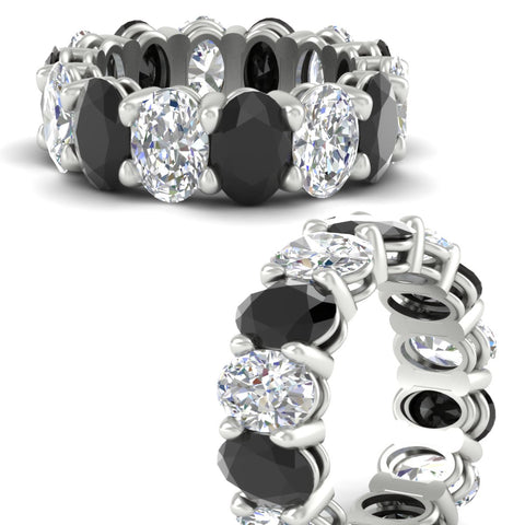 luxury-10-ct-oval-diamond-eternity-wedding-ring-with-black-diamond-in-white-gold-fdewb8324ovgblackangle3-7.00x5.00mm-nl-wg