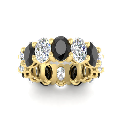 luxury-10-ct-oval-diamond-eternity-wedding-ring-with-black-diamond-in-yellow-gold-fdewb8324ovgblackangle5-7.00x5.00mm-nl-yg