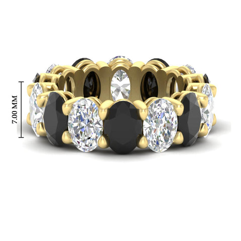 luxury-10-ct-oval-diamond-eternity-wedding-ring-with-black-diamond-in-yellow-gold-fdewb8324ovgblacksleep-7.00x5.00mm-nl-yg-hw