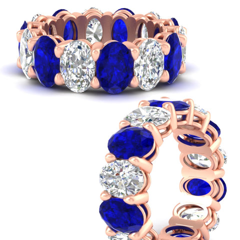 luxury-10-ct-oval-diamond-eternity-wedding-ring-with-blue-sapphire-in-rose-gold-fdewb8324ovgsablangle3-7.00x5.00mm-nl-rg