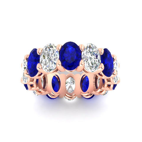luxury-10-ct-oval-diamond-eternity-wedding-ring-with-blue-sapphire-in-rose-gold-fdewb8324ovgsablangle5-7.00x5.00mm-nl-rg