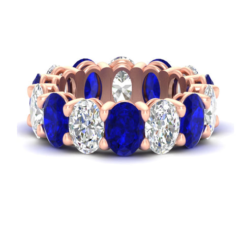 luxury-10-ct-oval-diamond-eternity-wedding-ring-with-blue-sapphire-in-rose-gold-fdewb8324ovgsablsleep-7.00x5.00mm-nl-rg