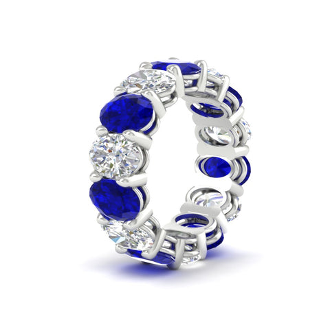 luxury-10-ct-oval-diamond-eternity-wedding-ring-with-blue-sapphire-in-white-gold-fdewb8324ovgsablangle2-7.00x5.00mm-nl-wg