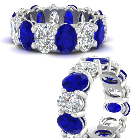 luxury-10-ct-oval-diamond-eternity-wedding-ring-with-blue-sapphire-in-white-gold-fdewb8324ovgsablangle3-7.00x5.00mm-nl-wg