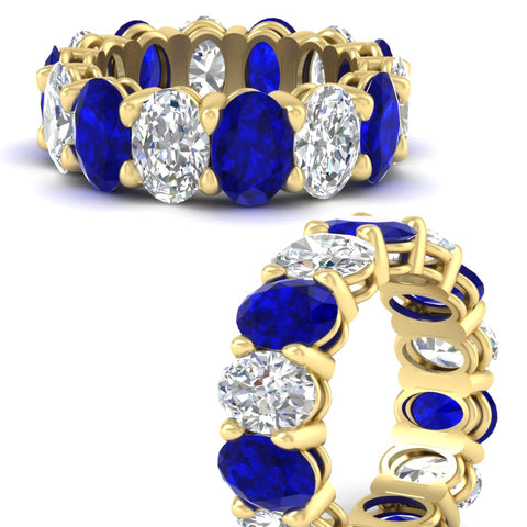 luxury-10-ct-oval-diamond-eternity-wedding-ring-with-blue-sapphire-in-yellow-gold-fdewb8324ovgsablangle3-7.00x5.00mm-nl-yg