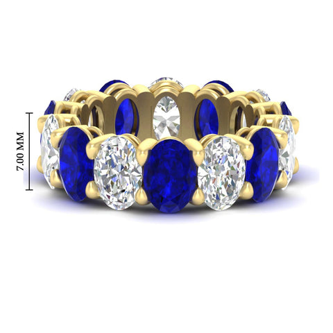 luxury-10-ct-oval-diamond-eternity-wedding-ring-with-blue-sapphire-in-yellow-gold-fdewb8324ovgsablsleep-7.00x5.00mm-nl-yg-hw
