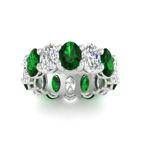 luxury-10-ct-oval-diamond-eternity-wedding-ring-with-emerald-in-white-gold-fdewb8324ovgemgrangle5-7.00x5.00mm-nl-wg