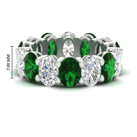 luxury-10-ct-oval-diamond-eternity-wedding-ring-with-emerald-in-white-gold-fdewb8324ovgemgrsleep-7.00x5.00mm-nl-wg-hw
