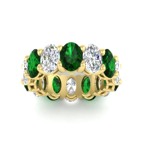 luxury-10-ct-oval-diamond-eternity-wedding-ring-with-emerald-in-yellow-gold-fdewb8324ovgemgrangle5-7.00x5.00mm-nl-yg