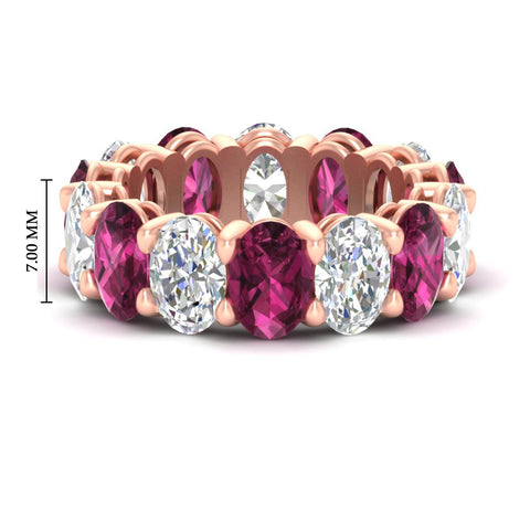 luxury-10-ct-oval-diamond-eternity-wedding-ring-with-pink-sapphire-in-rose-gold-fdewb8324ovgsadrpisleep-7.00x5.00mm-nl-rg-hw