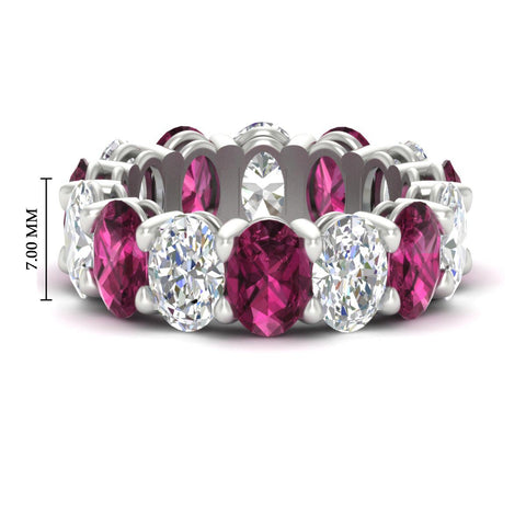 luxury-10-ct-oval-diamond-eternity-wedding-ring-with-pink-sapphire-in-white-gold-fdewb8324ovgsadrpisleep-7.00x5.00mm-nl-wg-hw
