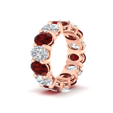 luxury-10-ct-oval-diamond-eternity-wedding-ring-with-ruby-in-rose-gold-fdewb8324ovgrudrangle2-7.00x5.00mm-nl-rg