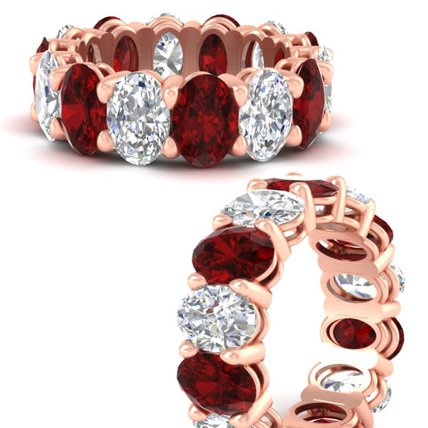 luxury-10-ct-oval-diamond-eternity-wedding-ring-with-ruby-in-rose-gold-fdewb8324ovgrudrangle3-7.00x5.00mm-nl-rg