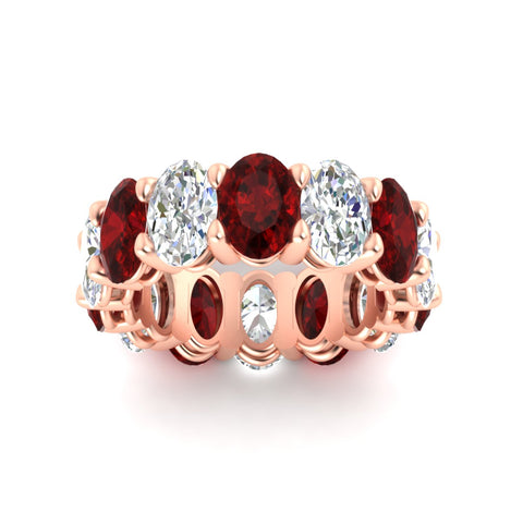 luxury-10-ct-oval-diamond-eternity-wedding-ring-with-ruby-in-rose-gold-fdewb8324ovgrudrangle5-7.00x5.00mm-nl-rg