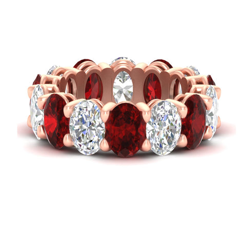 luxury-10-ct-oval-diamond-eternity-wedding-ring-with-ruby-in-rose-gold-fdewb8324ovgrudrsleep-7.00x5.00mm-nl-rg