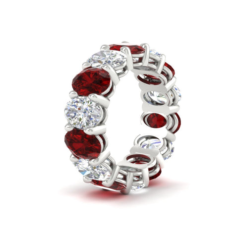 luxury-10-ct-oval-diamond-eternity-wedding-ring-with-ruby-in-white-gold-fdewb8324ovgrudrangle2-7.00x5.00mm-nl-wg