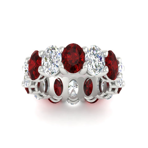 luxury-10-ct-oval-diamond-eternity-wedding-ring-with-ruby-in-white-gold-fdewb8324ovgrudrangle5-7.00x5.00mm-nl-wg