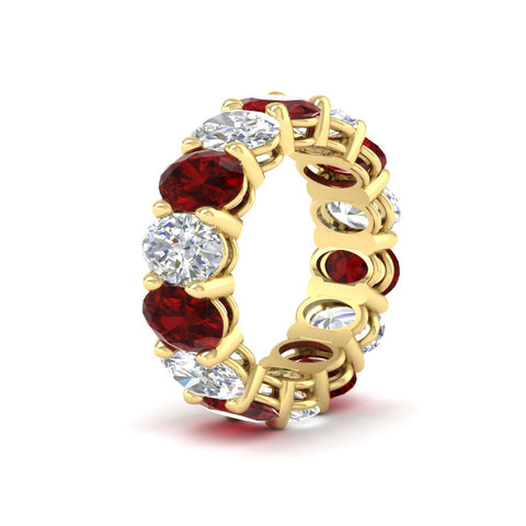 luxury-10-ct-oval-diamond-eternity-wedding-ring-with-ruby-in-yellow-gold-fdewb8324ovgrudrangle2-7.00x5.00mm-nl-yg