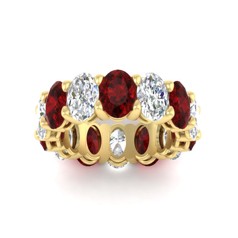 luxury-10-ct-oval-diamond-eternity-wedding-ring-with-ruby-in-yellow-gold-fdewb8324ovgrudrangle5-7.00x5.00mm-nl-yg