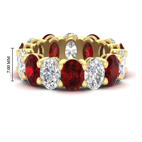 luxury-10-ct-oval-diamond-eternity-wedding-ring-with-ruby-in-yellow-gold-fdewb8324ovgrudrsleep-7.00x5.00mm-nl-yg-hw