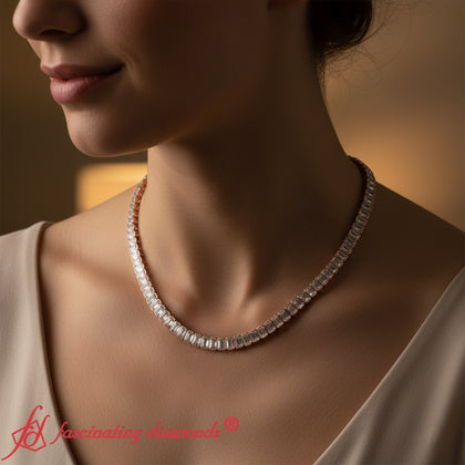 luxury-bezel-emerald-cut-tennis-necklace-rose-gold-fdnk11337-model