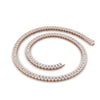 Load image into Gallery viewer, luxury-tennis-necklace-bezel-set-emerald-cut-in-FDNK11337EM-ANGLE1-NL-RG