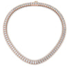 Load image into Gallery viewer, luxury-tennis-necklace-bezel-set-emerald-cut-in-FDNK11337EM-ANGLE1-NL-RG