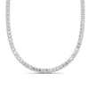 Load image into Gallery viewer, luxury-tennis-necklace-bezel-set-emerald-cut-in-FDNK11337EM-ANGLE1-NL-WG