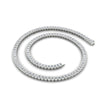Load image into Gallery viewer, luxury-tennis-necklace-bezel-set-emerald-cut-in-FDNK11337EM-ANGLE1-NL-WG