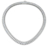 Load image into Gallery viewer, luxury-tennis-necklace-bezel-set-emerald-cut-in-FDNK11337EM-ANGLE1-NL-WG
