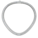Load image into Gallery viewer, luxury-tennis-necklace-bezel-set-emerald-cut-in-FDNK11337EM-ANGLE1-NL-WG
