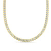 Load image into Gallery viewer, luxury-tennis-necklace-bezel-set-emerald-cut-in-FDNK11337EM-ANGLE1-NL-YG