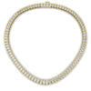 Load image into Gallery viewer, luxury-tennis-necklace-bezel-set-emerald-cut-in-FDNK11337EM-ANGLE1-NL-YG