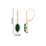 Load image into Gallery viewer, marquise-1-carat-halo-diamond-lever-back-drop-earrings-with-emerald-in-rose-gold-FDEAR11235-MQGEMGRANGLE1-1.00CT-NL-RG.jpg
