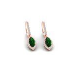 Load image into Gallery viewer, marquise-1-carat-halo-diamond-lever-back-drop-earrings-with-emerald-in-rose-gold-FDEAR11235-MQGEMGRANGLE1-1.00CT-NL-RG.jpg

