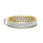 Load image into Gallery viewer, marquise-2-carat-cut-eternity-diamond-wedding-band-in-yellow-gold-FDEWB11257MQB-2.00CT-NL-YG