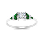 Load image into Gallery viewer, marquise-accented-emerald-princess-cut-engagement-ring-in-white-gold-FD9933PRRGEMGRANGLE5-NL-WG.jpg?v=1769496524