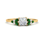 Load image into Gallery viewer, marquise-accented-emerald-princess-cut-engagement-ring-in-yellow-gold-FD9933PRRGEMGR-NL-YG.jpg?v=1769496524