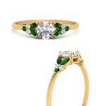 Load image into Gallery viewer, marquise-accented-emerald-round-cut-engagement-ring-in-yellow-gold-FD9933RORGEMGRANGLE3-NL-YG.jpg?v=1769496547