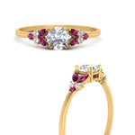 Load image into Gallery viewer, marquise-accented-pink-sapphire-round-cut-engagement-ring-in-yellow-gold-FD9933RORGSADRPIANGLE3-NL-YG.jpg?v=1769496547