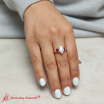 Load image into Gallery viewer, Lab Grown Pear Shaped Diamond Ring With Marquise Accents