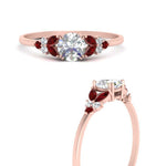 Load image into Gallery viewer, marquise-accented-ruby-round-cut-engagement-ring-in-rose-gold-FD9933RORGRUDRANGLE3-NL-RG.jpg?v=1769496547