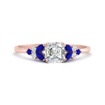 Load image into Gallery viewer, marquise-accented-sapphire-asscher-cut-engagement-ring-in-rose-gold-FD9933ASRGSABL-NL-RG.jpg?v=1769496442