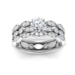Load image into Gallery viewer, marquise-and-dot-stacked-engagement-ring-in-FD10093-NL-WG