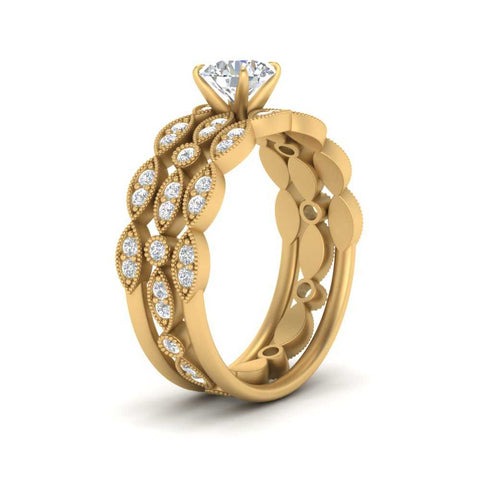 marquise-and-dot-stacked-engagement-ring-in-FD10093-NL-YG