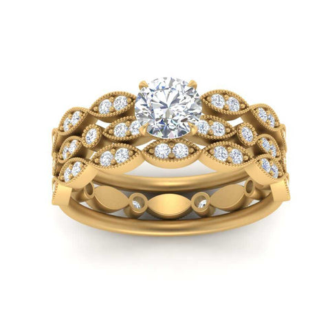 marquise-and-dot-stacked-engagement-ring-in-FD10093-NL-YG