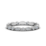 Load image into Gallery viewer, marquise-and-dot-stacked-wedding-band-ring-in-white-gold-FD8641B-NL-WG.jpg
