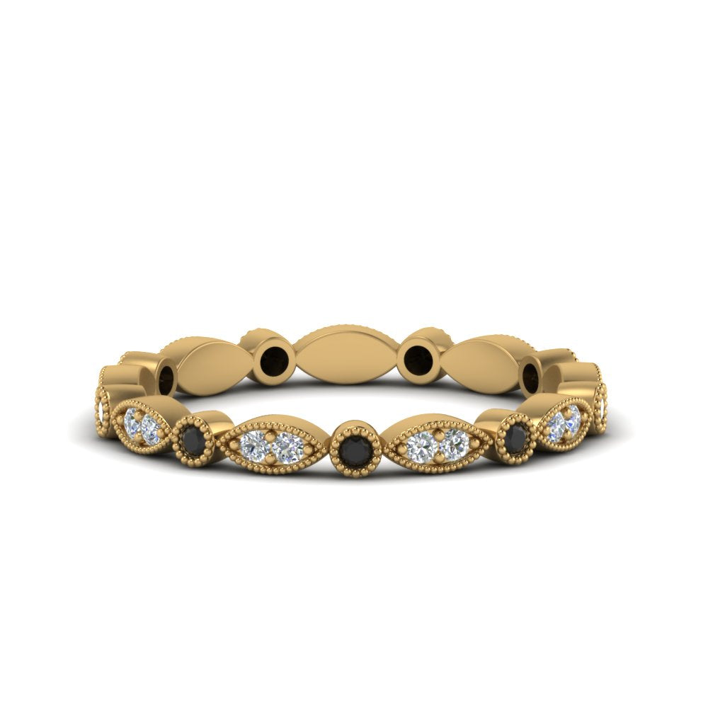 marquise-and-dot-stacked-wedding-band-ring-with-black-diamond-in-yellow-gold-FD8641BGBLACK-NL-YG.jpg