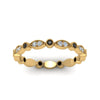 Load image into Gallery viewer, marquise-and-dot-stacked-wedding-band-ring-with-black-diamond-in-yellow-gold-FD8641BGBLACK-NL-YG.jpg