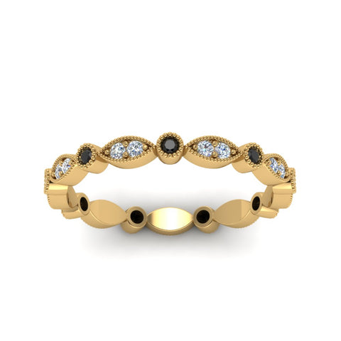 marquise-and-dot-stacked-wedding-band-ring-with-black-diamond-in-yellow-gold-FD8641BGBLACK-NL-YG.jpg
